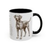 11oz Blue Lacy Mug, Black, right side view