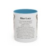 11oz Blue Lacy Mug, Light Blue, front view
