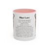 11oz Blue Lacy Mug, Pink, front view