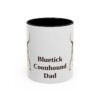 11oz-bluetick-coonhound-mug-dad-black-front 11oz Bluetick Coonhound Dog Dad Mug, Black, front view