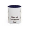 11oz-bluetick-coonhound-mug-dad-navy 11oz Bluetick Coonhound Dog Dad Mug, Navy, front view