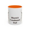 11oz-bluetick-coonhound-mug-dad-orange 11oz Bluetick Coonhound Dog Dad Mug, Orange, front view