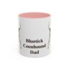 11oz-bluetick-coonhound-mug-dad-pink 11oz Bluetick Coonhound Dog Dad Mug, Pink, front view