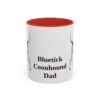 11oz-bluetick-coonhound-mug-dad-red 11oz Bluetick Coonhound Dog Dad Mug, Red, front view