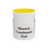 11oz-bluetick-coonhound-mug-dad-yellow 11oz Bluetick Coonhound Dog Dad Mug, Yellow, front view