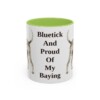 11oz-bluetick-coonhound-mug-humor-light-green 11oz Funny Bluetick Coonhound Mug, Light Green, front view