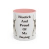 11oz-bluetick-coonhound-mug-humor-pink 11oz Funny Bluetick Coonhound Mug, Pink, front view