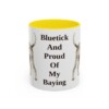 11oz-bluetick-coonhound-mug-humor-yellow 11oz Funny Bluetick Coonhound Mug, Yellow, front view