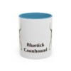 11oz Bluetick Coonhound Mug, Light Blue, front view