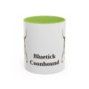 11oz Bluetick Coonhound Mug, Light Green, front view