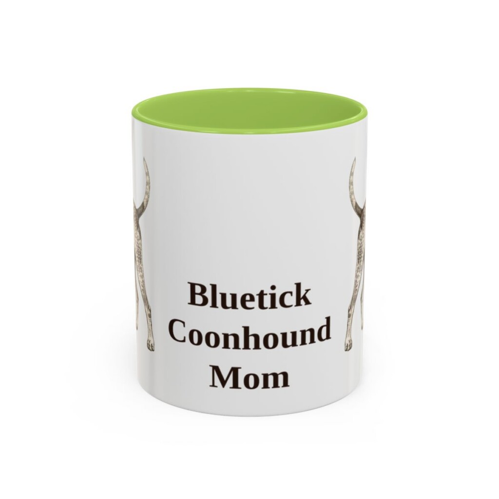 11oz bluetick coonhound mug, Light Green