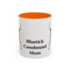 11oz bluetick coonhound mug, Orange
