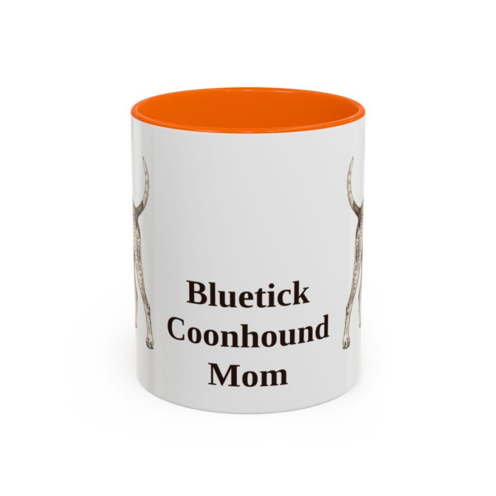 11oz bluetick coonhound mug, Orange