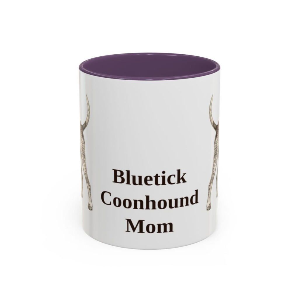 11oz bluetick coonhound mug, Purple