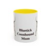 11oz bluetick coonhound mug, Yellow