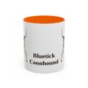 11oz Bluetick Coonhound Mug, Orange, front view