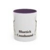 11oz Bluetick Coonhound Mug, Purple, front view