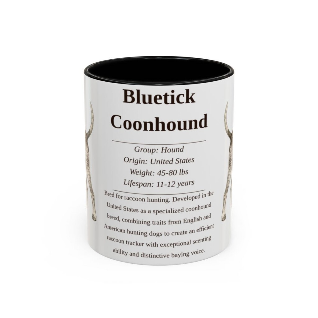 11oz bluetick coonhound mug, Black
