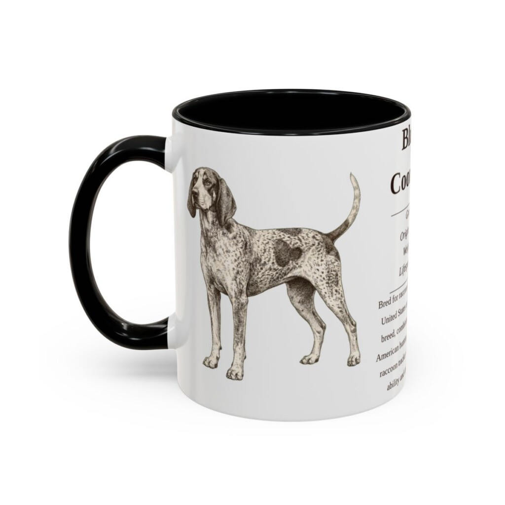 11oz bluetick coonhound mug, Black