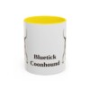 11oz Bluetick Coonhound Mug, Yellow, front view