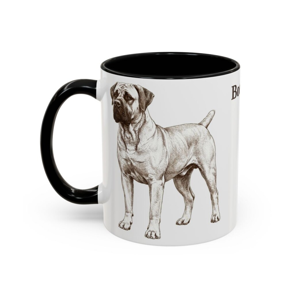 11oz Boerboel Mug, Black, left side view