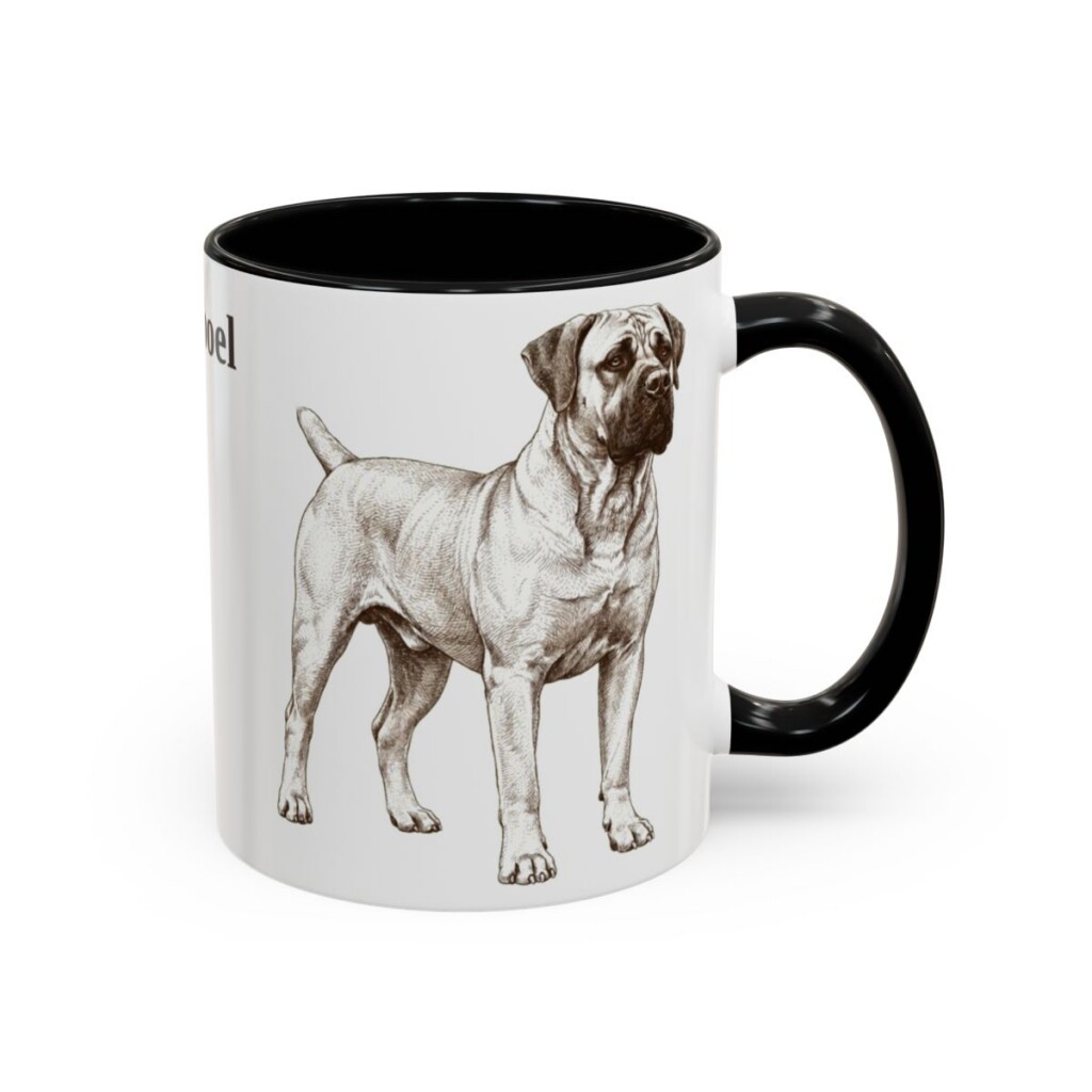 11oz Boerboel Mug, Black, right side view