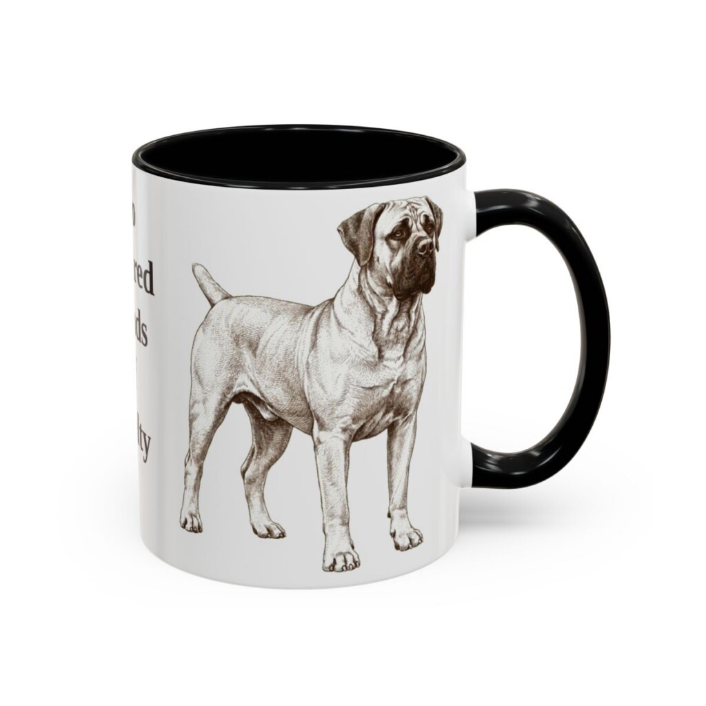 11oz Funny Boerboel Mug, Black, right side view