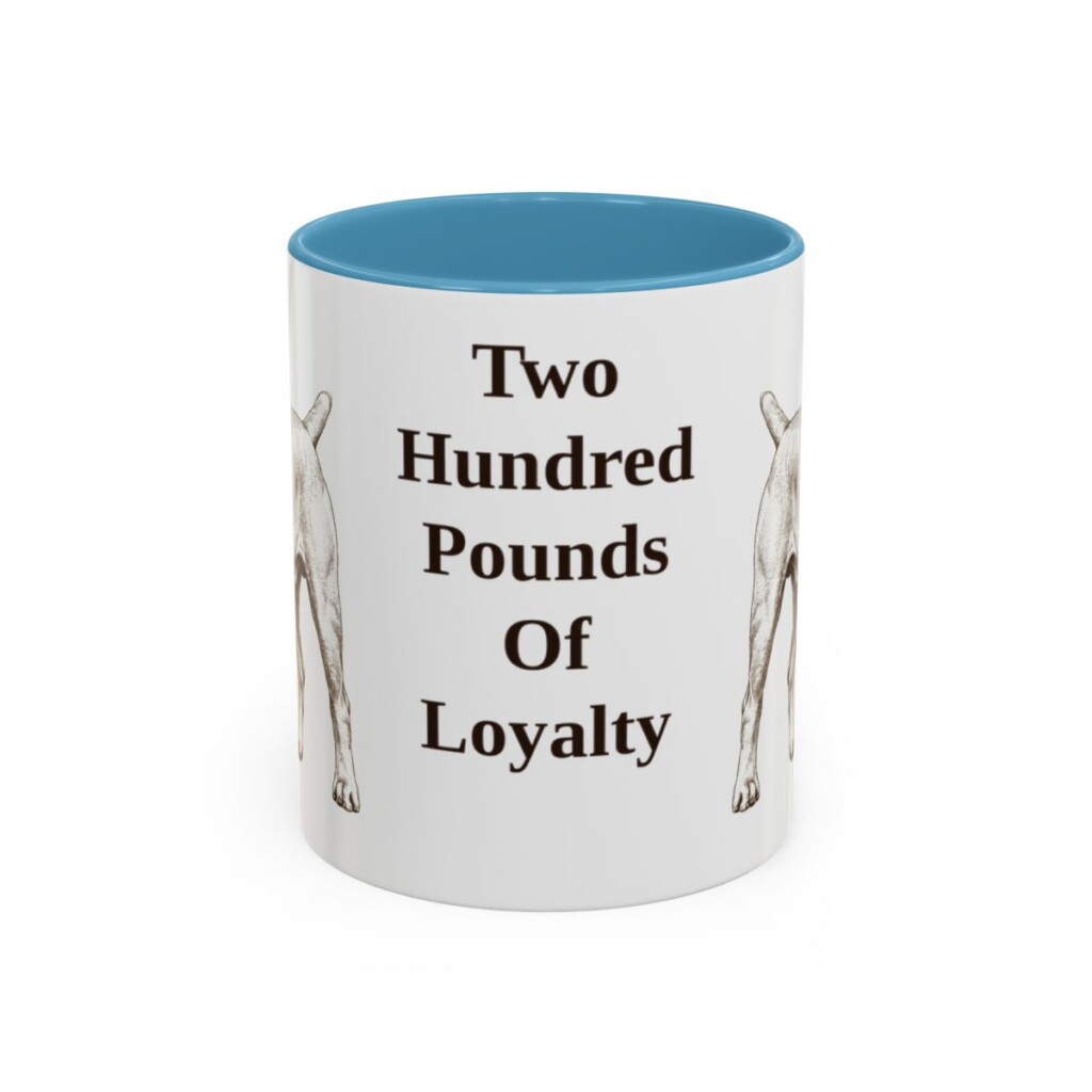 11oz Funny Boerboel Mug, Light Blue, front view