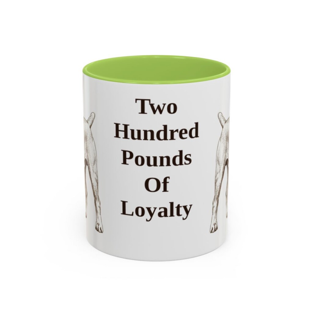 11oz Funny Boerboel Mug, Light Green, front view