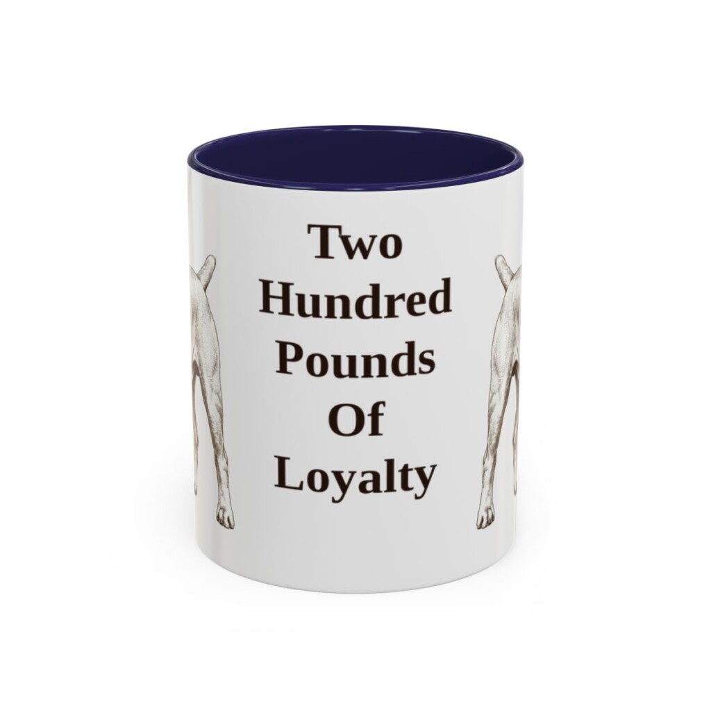 11oz Funny Boerboel Mug, Navy, front view