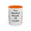11oz Funny Boerboel Mug, Orange, front view