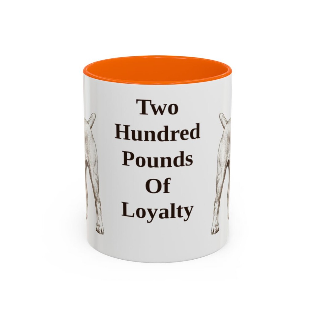 11oz Funny Boerboel Mug, Orange, front view