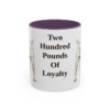 11oz Funny Boerboel Mug, Purple, front view