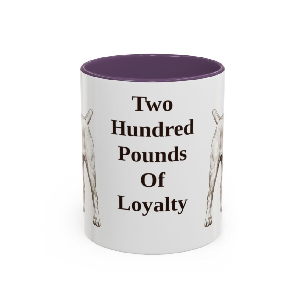11oz Funny Boerboel Mug, Purple, front view