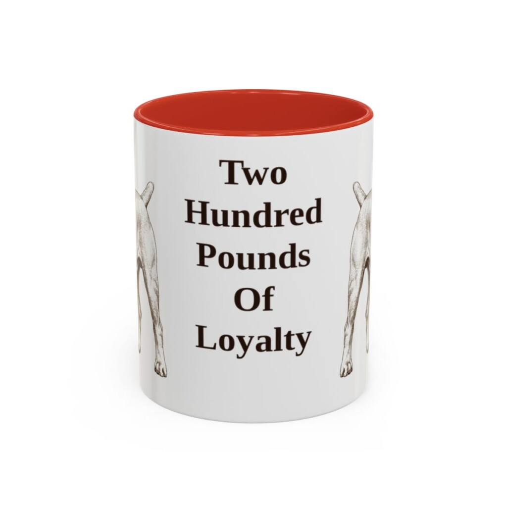 11oz Funny Boerboel Mug, Red, front view