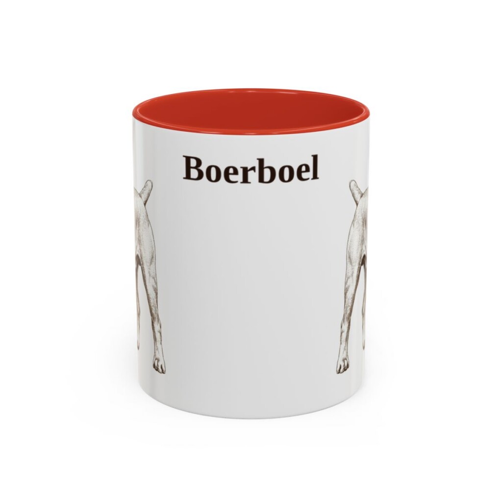 11oz Boerboel Mug, Red, front view