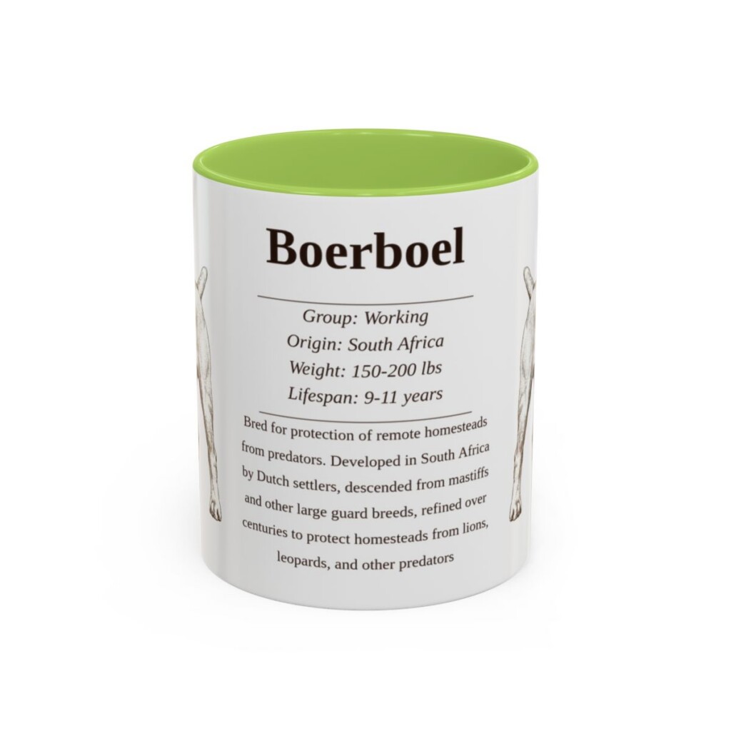11oz boerboel mug, Light Green