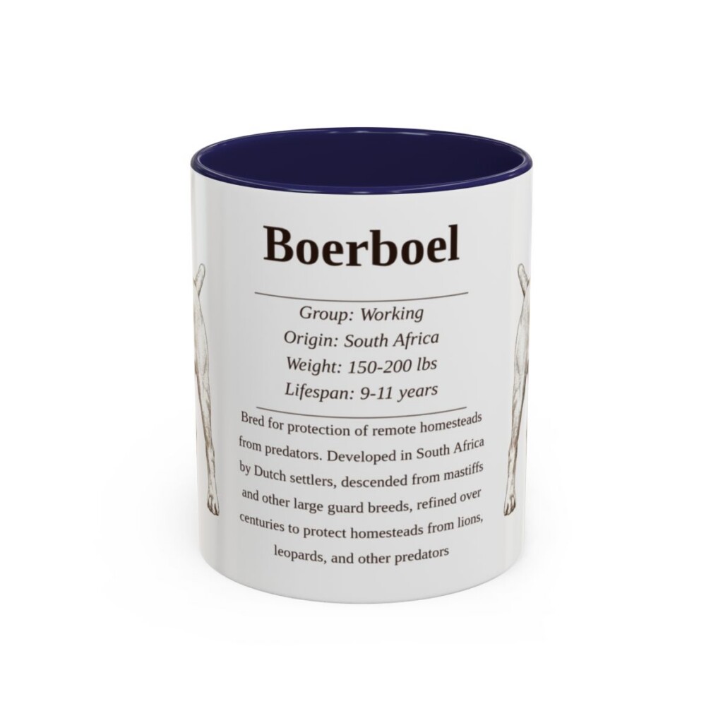11oz boerboel mug, Navy