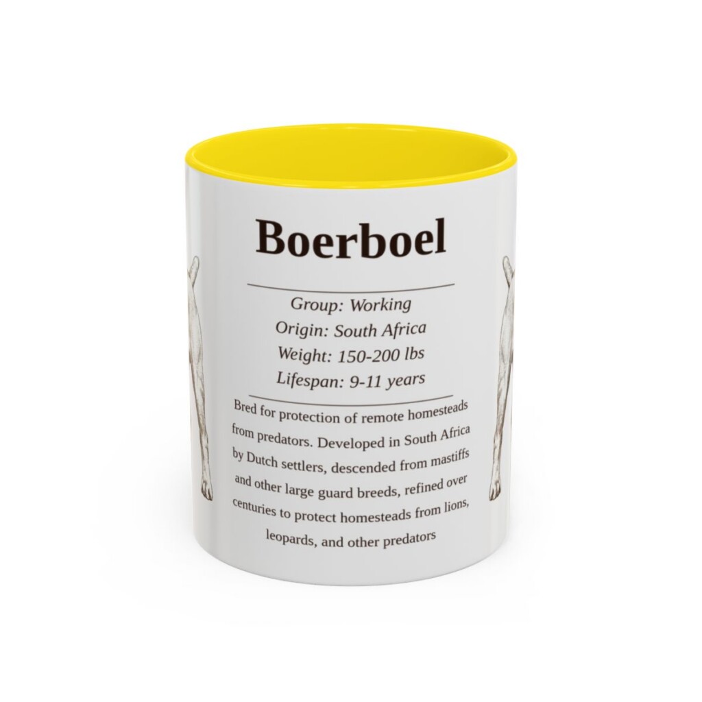 11oz boerboel mug, Yellow