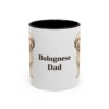 11oz Bolognese Dog Dad Mug, Black, front view