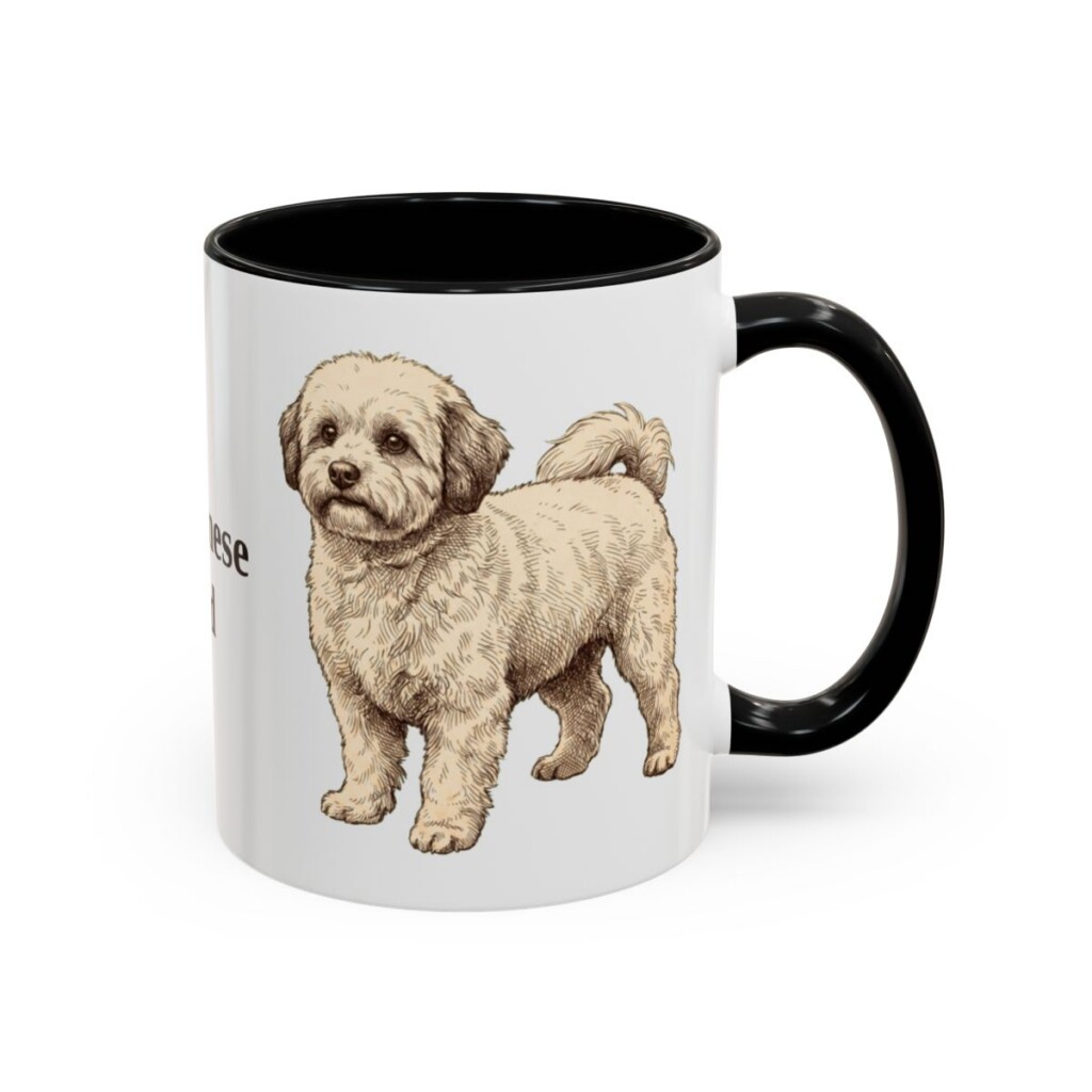 11oz Bolognese Dog Dad Mug, Black, right side view