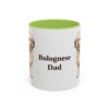 11oz Bolognese Dog Dad Mug, Light Green, front view