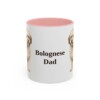 11oz Bolognese Dog Dad Mug, Pink, front view