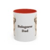 11oz Bolognese Dog Dad Mug, Red, front view