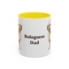 11oz Bolognese Dog Dad Mug, Yellow, front view