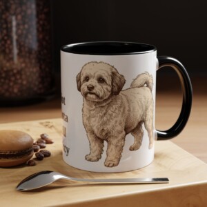 11oz Funny Bolognese Mug, Black, lifestyle photo