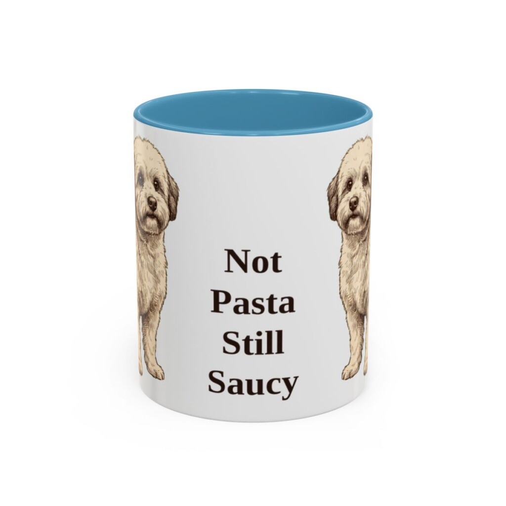 11oz-bolognese-mug-humor-light-blue 11oz Funny Bolognese Mug, Light Blue, front view