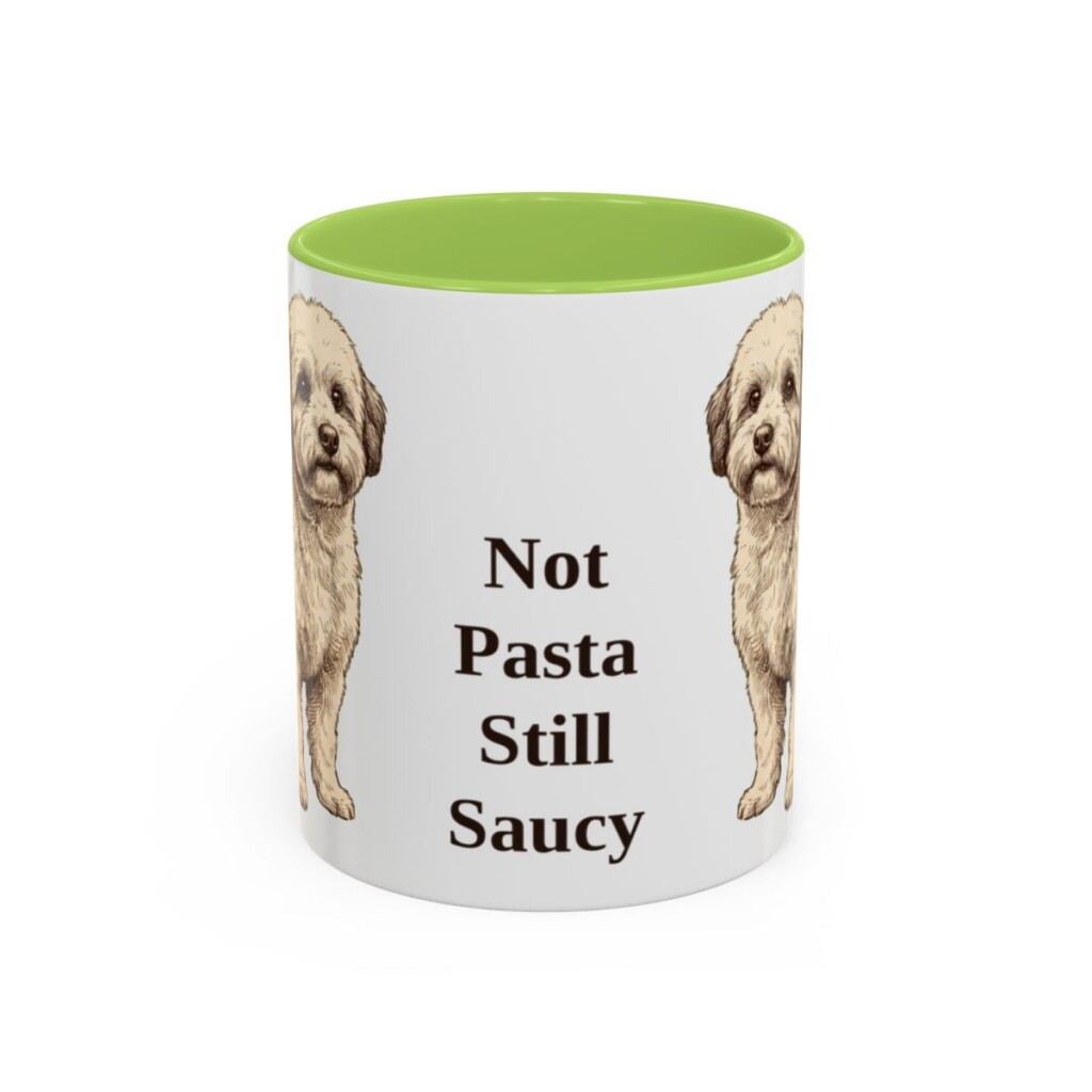 11oz-bolognese-mug-humor-light-green 11oz Funny Bolognese Mug, Light Green, front view