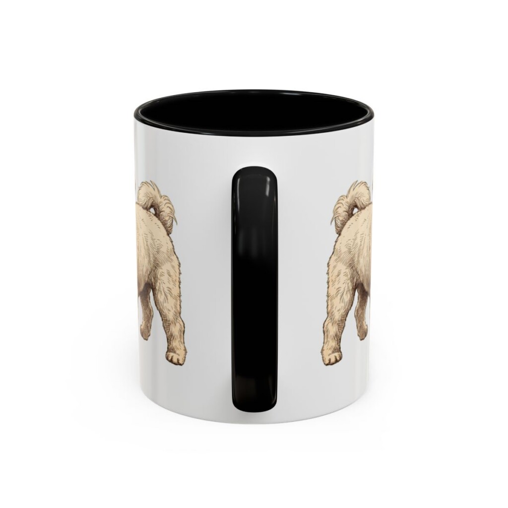 11oz Bolognese Latin Mug, Black, back view