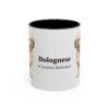 11oz Bolognese Latin Mug, Black, front view